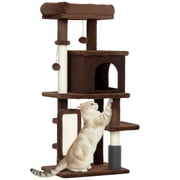 PawHut 41 Inch Cat Tree with Scratching Posts, Cat Bed, Condo, Brown