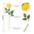 thumbnail image 3 of TETOU 5 Pcs Artificial Gold Flowers Silk Roses Real Touch Party Bridal Wedding Bouquet(Yellow), 3 of 6