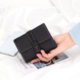 thumbnail image 2 of pitrice Leather Women Purse Rectangular Trifold for Zipper Hasp Stylish Card Holder Photo Folder Wallet Notecase Birthday Gift Red 1Set, 2 of 6