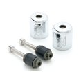 thumbnail image 2 of Krator Silver Bar Ends Logo Hand Grip Handlebar End Caps Compatible with Suzuki SV1000S 2003-2006, 2 of 3