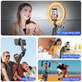 thumbnail image 4 of Ivbmir Auto Face Tracking Selfie Stick Tripod for iPhone with 10" Ring Light,360 Rotation That Follows Your Movement,71" Phone Camera Stand with Remo, 4 of 6