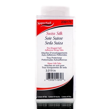 Supernail Swiss Silk Wrap Self-Adhesive Tabs, 40 Count