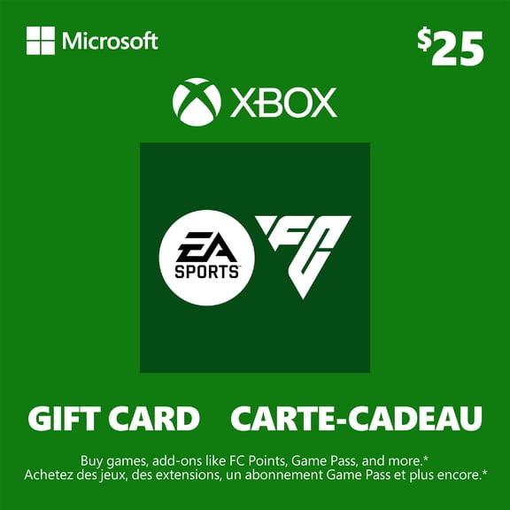 Carte-cadeau Xbox de 25 $ (Code numérique)