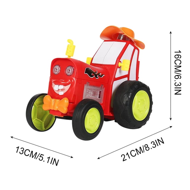 Remote Control Stunt Car with 360° Flip, LED Lights, Music, and Rechargeable 800 mAh Battery for Kids Ages 6–12