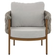 thumbnail image 2 of HOMETRENDS Steel Outdoor Jumbo Rope Club Chair with Cushions, Beige, 2 of 12