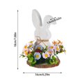 thumbnail image 3 of Binwennn Easter Bunny Decoration Wooden Table Centerpiece Rabbit Easter Tabletop Spring Decoration Farmhouse Easter Decorations For Home Kitchen Dining Room Keepsake Christmas Ornament Christmas Bulbs, 3 of 8