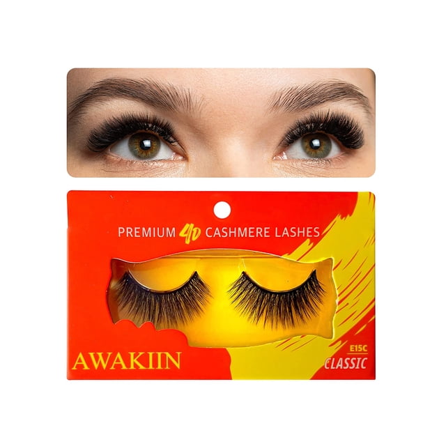 4D Premium Cashmere Natural False Lashes Fake Natural Eyelashes - Classic