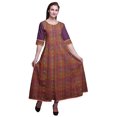 thumbnail image 1 of Bimba Anarkali Kurta Imprimée Longue Robe Maxi IndianKurtisFor Femmes Tenue de Fête, 1 of 6