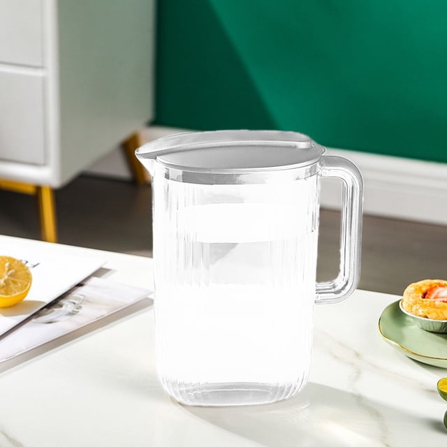 Fiudx Large Capacity Cold Water Bottle Mug Set Plastic Fridge Water Bottle Summer Drinking Utensils Set