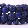 thumbnail image 2 of Bracelet Extensible en Perles Rondes 8 mm en Pierre Précieuse Lapis-Lazuli Mate Naturelle 7 Pouces, 2 of 2