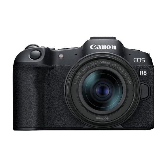 Canon EOS R8 Mirrorless Camera with RF 24-50mm f/4.5-6.3 is STM Lens, Black