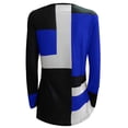 thumbnail image 4 of Yuyuzo Chemises Femmes Manches Longues Col Rond Mode Couleur Bloc Patchwork Tops Casual Baggy Shirts, 4 of 5