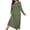Army Green, variant on Womens Long Sleeve Nightgown Casual Crewneck Polka Dot Sleep Tshirts Dress Sleepwear Soft Pullover Nightdress Navy, XL