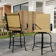 thumbnail image 1 of YUSAZENS Tabourets de Bar Pivotants d'Extérieur en 2 Pcs - Chaises de Terrasse Hauteur avec Rotation à 360°, Cadre Résistant à la Rouille, Idéal pour Jardin et Terrasse Or, 1 of 8