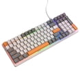 thumbnail image 4 of EGNMCR Keyboard Gaming Keyboard Computer Desktop Gaming Keyboard 100 Key Mechanical Keyboard Type-C Wired RGB LED Backlit Red Gaming Mech Keyboard Wired Keyboard, 4 of 6