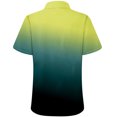 thumbnail image 5 of fartey Womens Button Down Shirts Plus Size Short Sleeve Lapel Cardigan Tops Tunic Comfy Gradient Print Trendy Vacation Top, S-6XL, 5 of 5