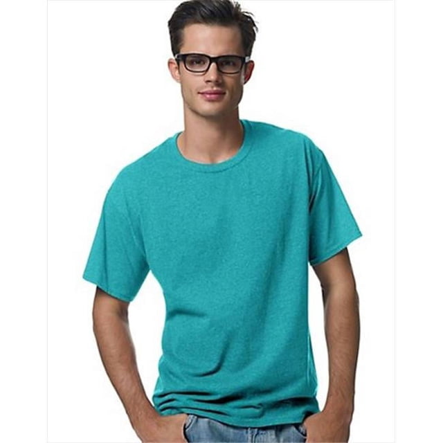 Hanes 5170 Comfortblend Ecosmart T-Shirt à Col Rond pour Hommes Taille 2X, Bleu Sarcelle.