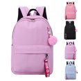 thumbnail image 2 of Girl School Backpack Lightweight School Bag Student Backpack with Pompom Pendant, 2 of 5