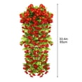 thumbnail image 2 of Simulated Rose Bouquets Simulated Flower Wall Hanging Baskets Decorative Landscaping Artificial Flowers Rattan Home Decor Flowers 85cm, 2 of 5