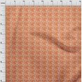 thumbnail image 3 of oneOone Polyester Lycra Orange Fabric Geometric Bandhani Craft Projects Decor Fabric Printed By The Yard 56 Inches Wide, 3 of 4