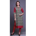 thumbnail image 2 of Bimba Robes Tuniques Droites pour Femmes Kurta d'Été Imprimée, 2 of 6