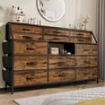 thumbnail image 4 of Dresser for Bedroom, 55" Wide Modern Dresser TV Stand with 14 Fabric Drawers, Large Clothing Storage Cabinet, Drawers Organizer for Hallway, Living Room, Office, 4 of 8