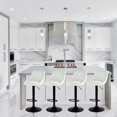 thumbnail image 2 of Bronte Living Leatherette Bar Stool with Adjustable Height, 360 Swivel Design, Floor Protection and Pedestal Base with Footrest - Series Janice - Set of 2, 2 of 9