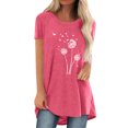 thumbnail image 1 of Pompotops Chemises Mode Décontractée pour Femmes Manches Courtes Tee-Shirt Ample Tunique Blouse, 1 of 4