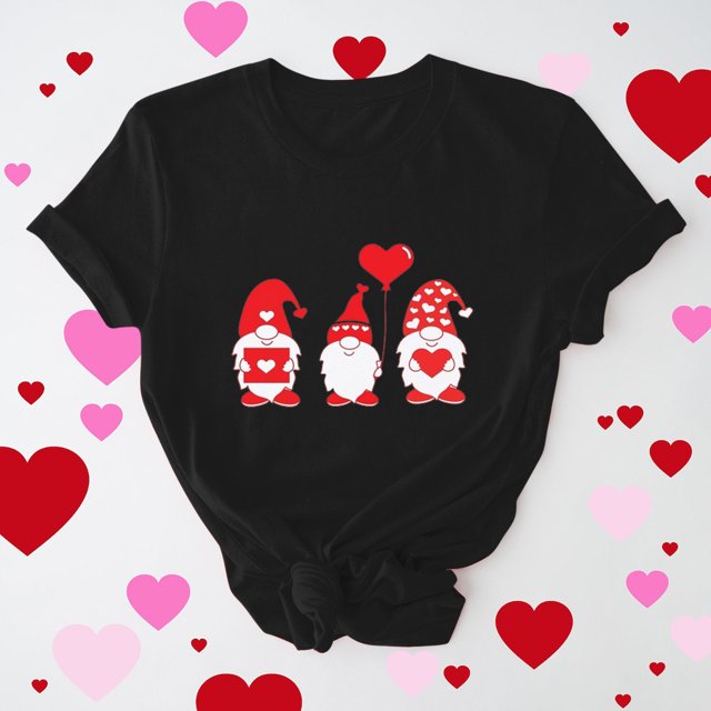 Meichang T-Shirts de la Saint-Valentin pour Femmes, T-Shirts Graphiques Amusants de la Saint-Valentin, Manches Courtes, Col Rond, T-Shirts de Fête en Liquidation, Cadeaux de la Saint-Valentin