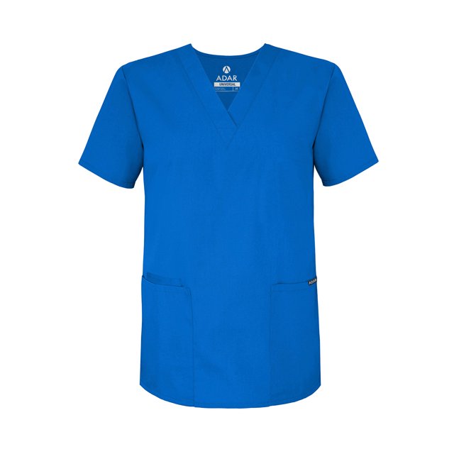 Adar Universal Unisex V-Neck 2 Pocket Scrub Top