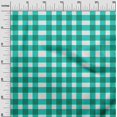 thumbnail image 3 of oneOone Velvet Turquoise Green Fabric Gingham Check Sewing Material Print Fabric By The Yard 58 Inch Wide, 3 of 4
