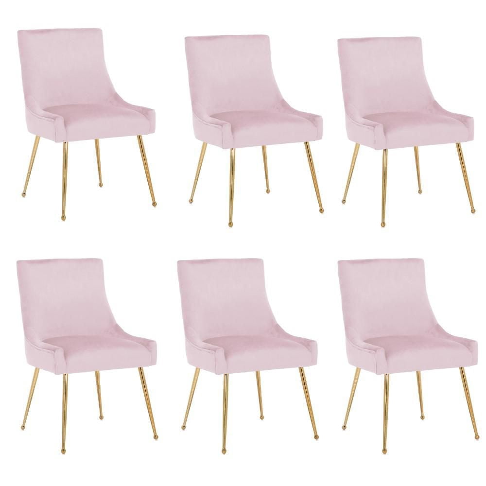 CHAISE HEYE II en rose LOT DE 6