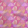 thumbnail image 1 of oneOone Rayon Fuschia Pink Fabric Check Patchwork Sewing Craft Projects Fabric Prints By Yard 56 Inch Wide, 1 of 5