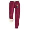 thumbnail image 1 of Womens' Warm Legging plus Size 50% Off on Clearance Printed Leggings With Elastic Drawstring Pockets And Thick Insulation Pants, 1 of 7