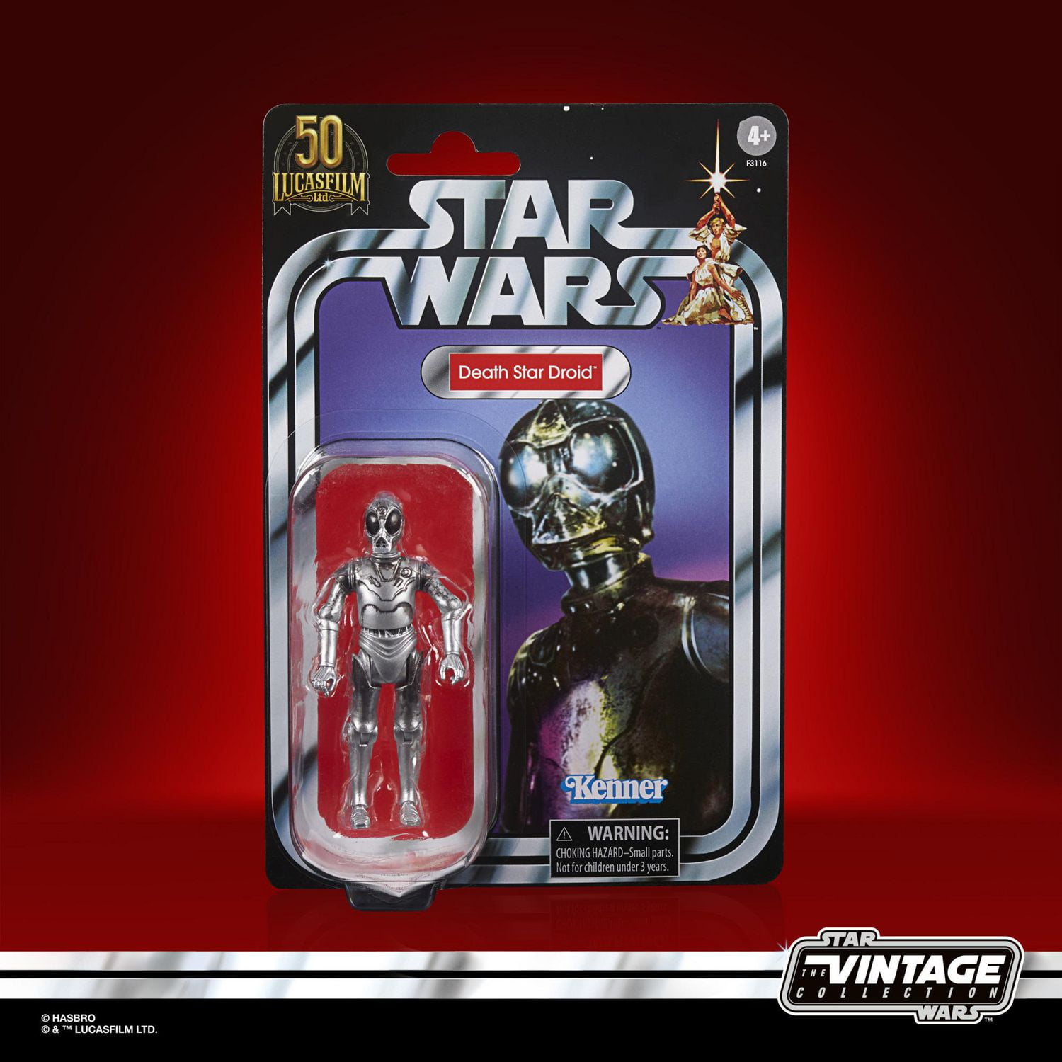 Star Wars The Vintage Collection, figurine articulée Death Star Droid de 9,5 cm, 50 premières années de Lucasfilm, trilogie Star Wars originale