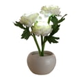 thumbnail image 2 of weibbin Ceramic Flower Pot LED Night Light USB Desk Lamp for Bedroom Home Decor, 9.45x3.54 Inches, White, 2 of 6