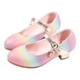 thumbnail image 3 of FhsagQ Slippers Kids Shoes Slippers Size 12 Children Shoes Thick High Heeled Sandals Fashionable Colorful Shoes Princess Performance Shoes Kids Shoes Slippers Size 1 Kids Sandals Slippers Size 1 30, 3 of 8