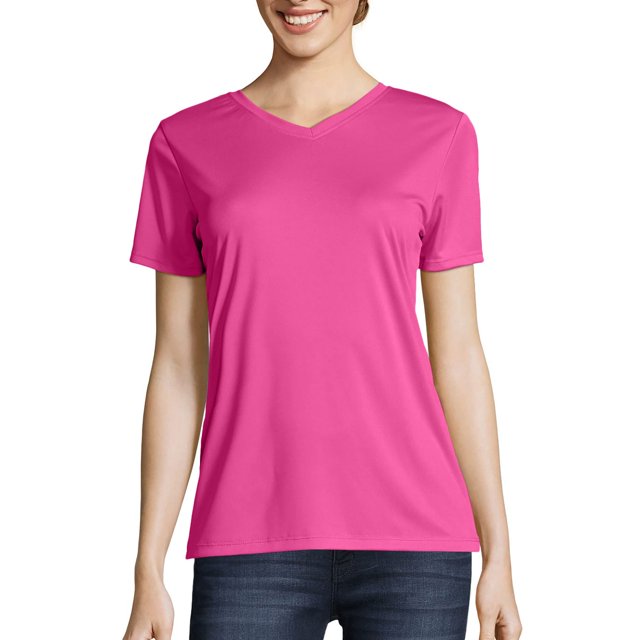 Hanes T-Shirt Col en V pour Femmes Nano-T