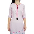 thumbnail image 3 of Bimba Kurti en Georgette Mousse Rose pour Femme Tenue d'Été Tunique Imprimée Kurta-30, 3 of 9