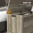 thumbnail image 4 of HOMCOM Coffre de Rangement avec 2 Charnières, Banc de Rangement, Gris Vieilli, 4 of 10