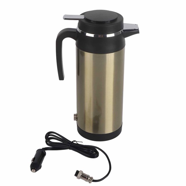 Bouteille d'Eau Chauffante, 1000ml Bouilloire Électrique en Acier Inoxydable 24V Grande Capacité