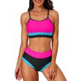 thumbnail image 1 of Scoop Neck Bikini Sets for Womens Adjustable Straps Bathing Suit High Waisted Two Piece Swimsuit, 1 of 8