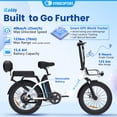 thumbnail image 2 of Gyrocopters iCaddy Foldable Electric Bike | UL 2849 | 15.6AH Battery | Up to 125 km PAS Range | Speed Up to 40 km/h | Cushioned Seat & Backrest | Front Basket | Foldable E bike, 2 of 9