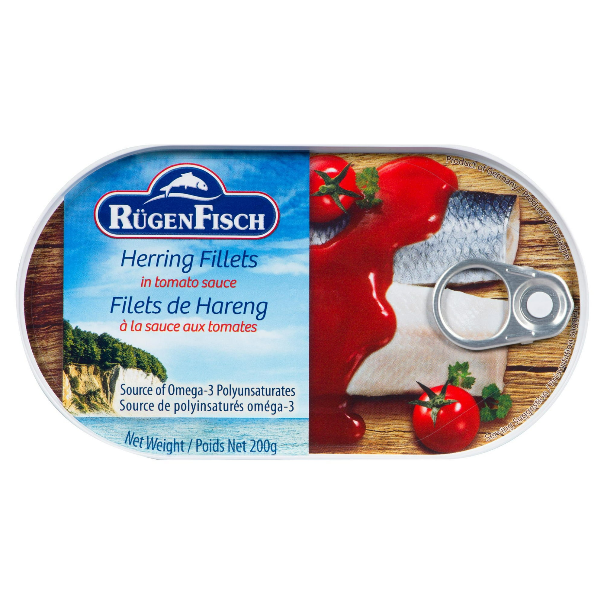 Ruegen Fisch Herring en sauce tomate.