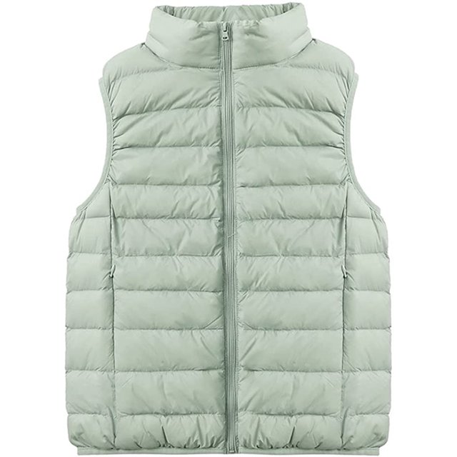 LinYooLi Women's Ultra Light Short Down Vest Quilted Puffer Down Vest for Fall Winter