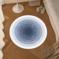 thumbnail image 1 of Fridja Blue Round Area Rug 15.74" for Bedroom, Machine Washable, Solid Color Soft Cozy Circle Rugs for Kids Room, Living Room Decor, Cute Carpet for Nursery Playroom Dorm Baby Teens, 1 of 6