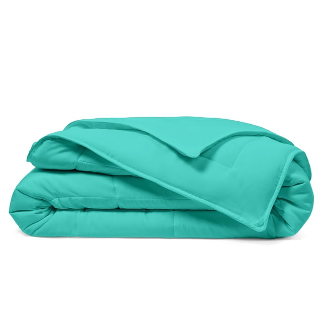 Cosy House Collection Luxury Down Alternative Comforter - Rayon Derived from Bamboo - Bedroom Essentials - All Season Use - Box Stitch Construction & Duvet Loops (Full/Queen Turquoise)
