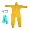 thumbnail image 2 of Combinaison de Protection Chimique pour Hommes Imperméable Chevilles Élastiques Combinaisons Confortables L avec Gants, 2 of 9