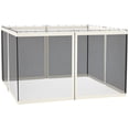 thumbnail image 1 of Outsunny 10' x 12' Gazebo Replacement Mosquito Netting, White, 1 of 10