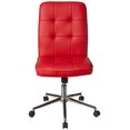 thumbnail image 2 of Boss Office Chaise de Bureau Ergonomique Pivotante Moderne en Similicuir Capitonné, Rouge, 2 of 5